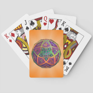 Baraja De Cartas Venus Flor de amor finoART Oro de la Antigüedad or