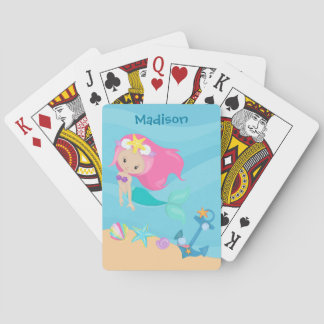 Baraja De Cartas Verano personalizado de los niños con Chica de Sir