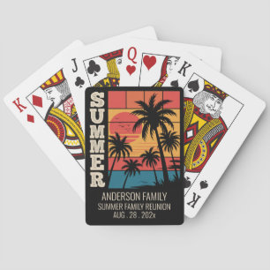 Baraja De Cartas Verano Sunset Beach Palm Tree Family Reunion Poker