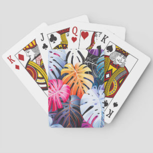 Baraja De Cartas Verano tropical hojas de Monstera