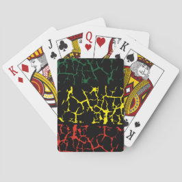 Baraja De Cartas verde amarillo. Roja