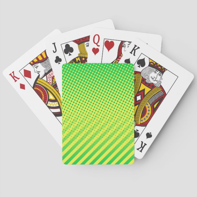 Baraja De Cartas Verde e Amarelo (Reverso)