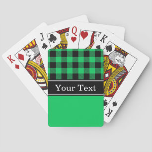 Baraja De Cartas Verde Esmeralda BlkBuffalo Check Cuadro CBN Monogr