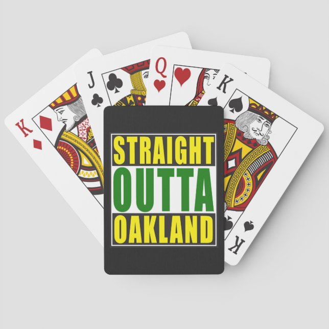 Baraja De Cartas Verde recto de Outta Oakland (Reverso)