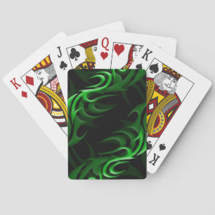 Baraja De Cartas Verde sobre tarjetas de juego "Smoke" negro