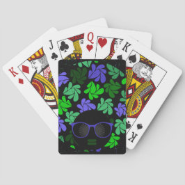 Baraja De Cartas Verde y azul de la diva africana