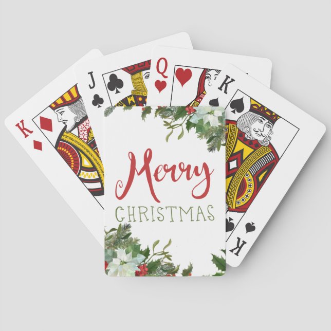 Baraja De Cartas Verdor navideño (Reverso)