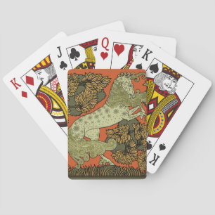 Baraja De Cartas Verneuil Arte Nouveau Caballo: Ecuestre Vintage