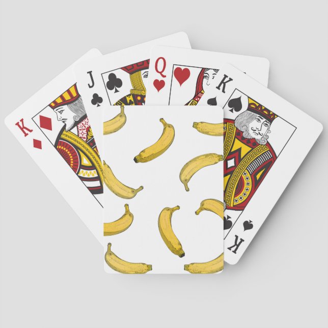Baraja De Cartas Versión de esbozo de patrón de banana (Reverso)