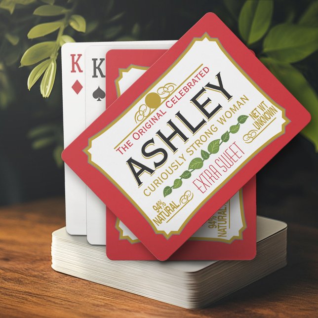 Baraja De Cartas Versión roja - Una toma humorística sobre un diseñ (Custom Playing Cards)