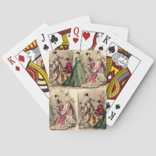 Baraja De Cartas Vestido victoriano con tarjeta de reproducción en 
