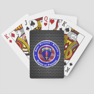 Baraja De Cartas Veteranos del Ejército-Europa Keepsake