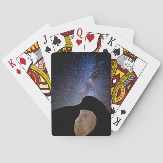 Baraja De Cartas Vía láctea de noche, California (Reverso)