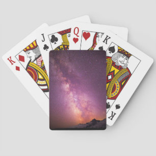 Baraja De Cartas Vía Láctea Sobre el hombro de Mt. Rainier