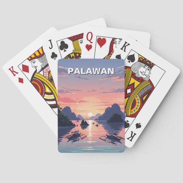 Baraja De Cartas Viaje a Palawan Filipinas (Reverso)