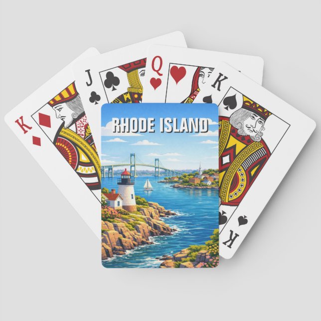 Baraja De Cartas Viaje a Rhode Island (Reverso)