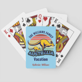 Baraja De Cartas Viaje australiano con Personalizado canguro al ata