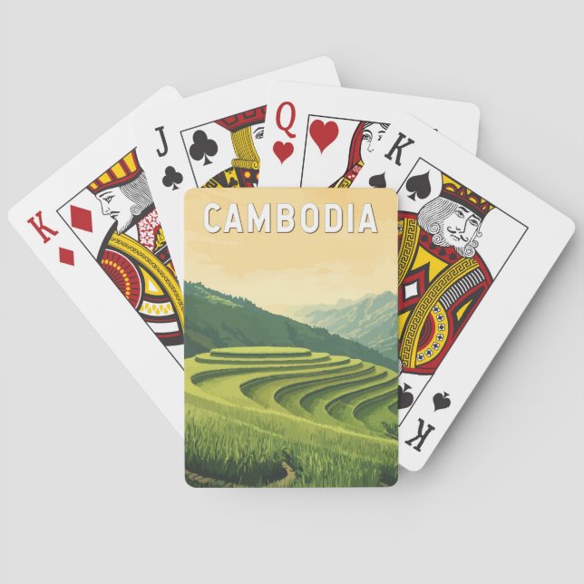 Baraja De Cartas Viaje de arte de Ilustracion en Camboya (Reverso)