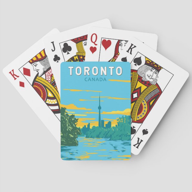 Baraja De Cartas Viaje de arte de Toronto Canadá (Reverso)