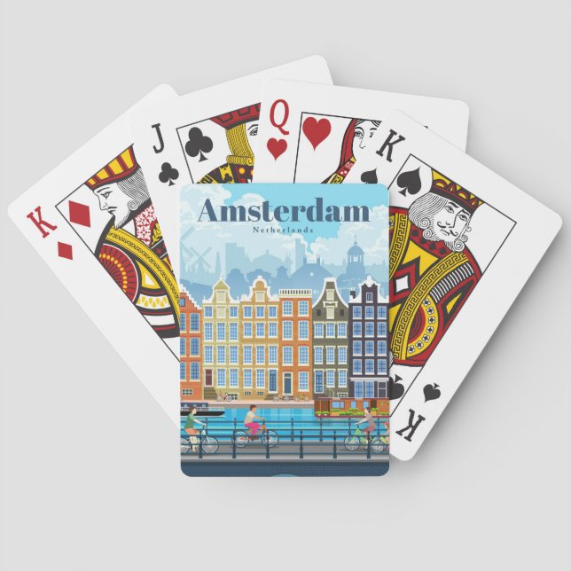 Baraja De Cartas Viaje De Arte De Viaje A Ámsterdam (Reverso)