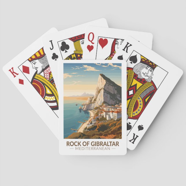 Baraja De Cartas Viaje de arte del Rock of Gibraltar (Reverso)