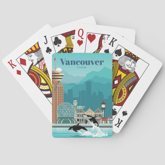 Baraja De Cartas Viaje De Arte Viajero A Vancouver (Reverso)