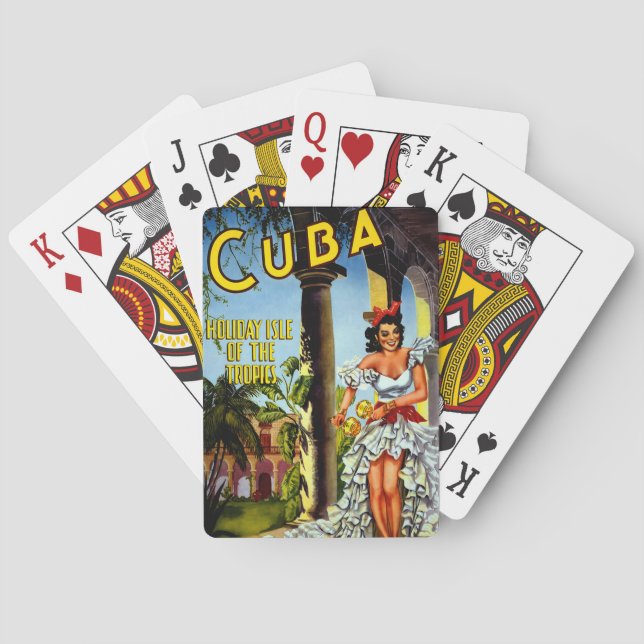 Baraja De Cartas Viaje de bailarina cubana (Reverso)