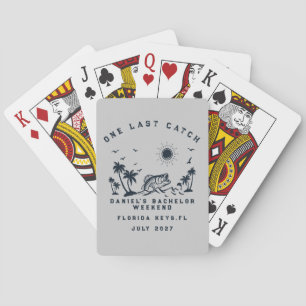 Baraja De Cartas Viaje de fin de semana de pesca con tema de pescad