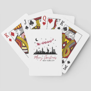 Baraja De Cartas Viaje de Navidad a la Ciudad de Nueva York, Feliz