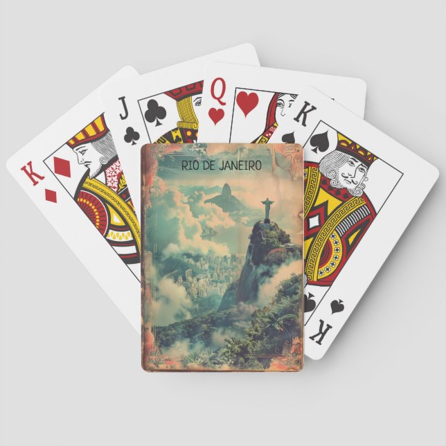 Baraja De Cartas Viaje de Río de Janeiro Estatua Jesús (Reverso)