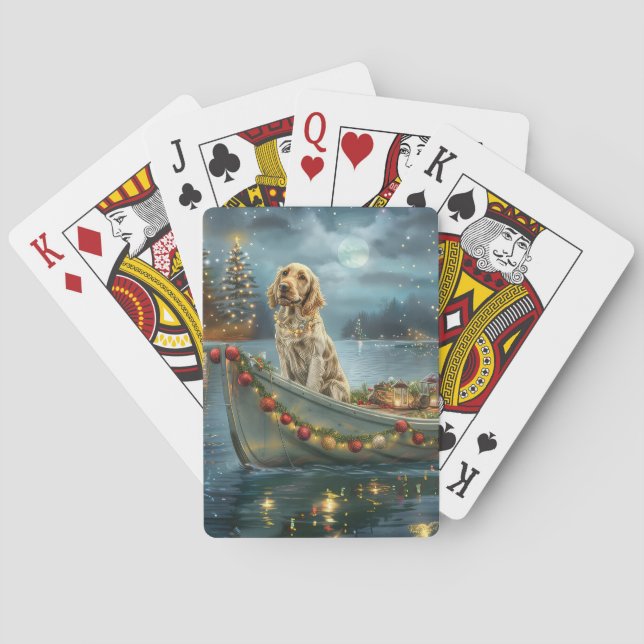 Baraja De Cartas Viaje festivo para Navidades de Inglaterra (Reverso)