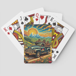 Baraja De Cartas Viaje por carretera de arte popular