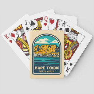 Baraja De Cartas Viaje retro vintage Ciudad del Cabo Sudáfrica