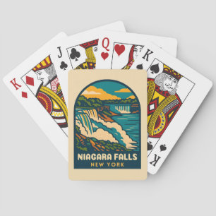 Baraja De Cartas Viaje retro vintage Niagara Cataratas Nueva York