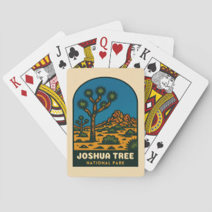 Baraja De Cartas Viaje retro vintage Parque nacional Joshua Tree