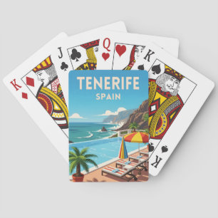 Baraja De Cartas Viaje Retro Vintage Tenerife España Costa Marina