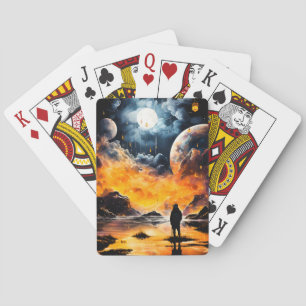 Baraja De Cartas Viajero Astronauta Horizonte Cósmico Viaje