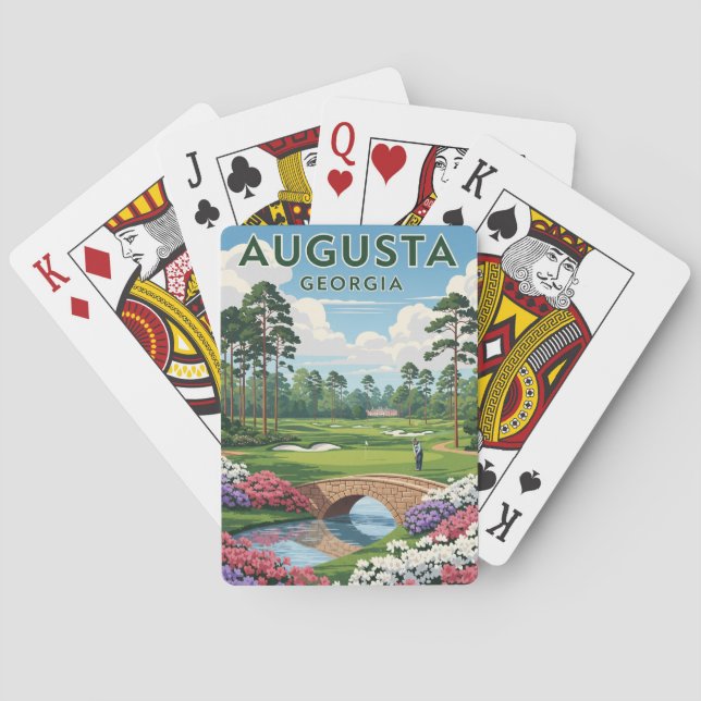 Baraja De Cartas Viajes a Augusta Georgia (Reverso)