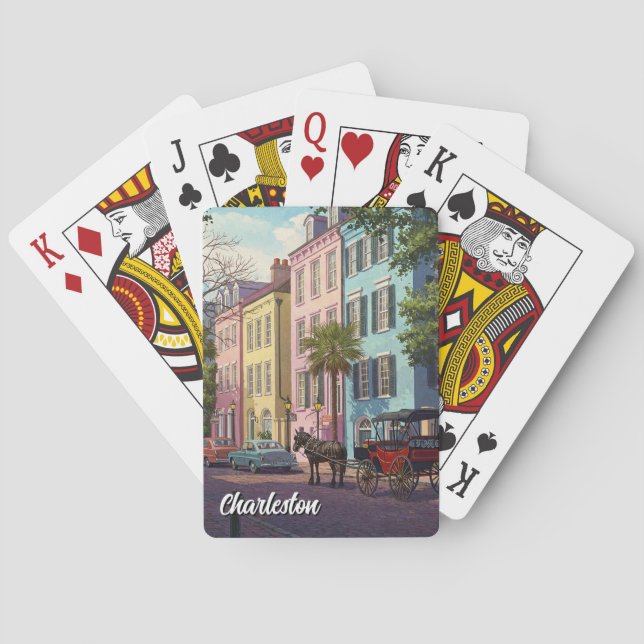 Baraja De Cartas Viajes a Charleston Carolina del Sur (Reverso)