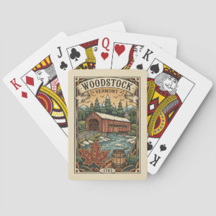 Baraja De Cartas Viajes a Woodstock Vintage Vermont