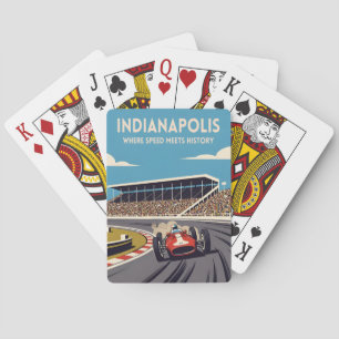 Baraja De Cartas Viajes Clásicos Indianapolis Indiana Carreras Retr