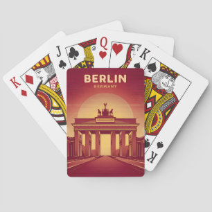 Baraja De Cartas Viajes de época Berlín Puerta de Brandenburgo Alem