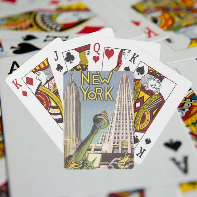 Baraja De Cartas Viajes de época, famosos monumentos de Nueva York (Subido por el creador)