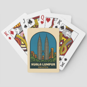 Baraja De Cartas Viajes de época Kuala Lumpur Malasia Estilo Retro