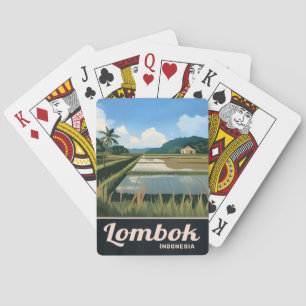 Baraja De Cartas Viajes de época Lombok Indonesia Paisaje
