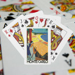Baraja De Cartas Viajes de vintage, tenis, deportes, Monte Carlo Mo<br><div class="desc">Cartel de viaje europeo de ilustracion vintage o etiqueta de equipaje de Montecarlo en Mónaco con una pareja sosteniendo raquetas de tenis y viendo un torneo de tenis cerca de la playa y el hermoso mar Mediterráneo azul. Amor y romanticismo en las pistas de tenis. Monte Carlo es más famoso...</div>