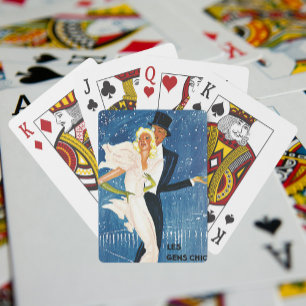 Baraja De Cartas Viajes vintage, amor por el invierno romántico en