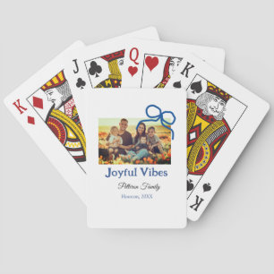 Baraja De Cartas Vibes alegres de la proa azul añaden el nombre de
