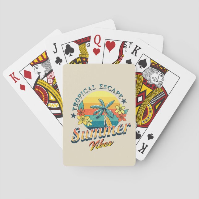 Baraja De Cartas Vibes de verano - Escapada tropical (Reverso)