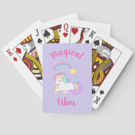 Baraja De Cartas Vibes mágicas durmiendo sobre unicornio y estrella